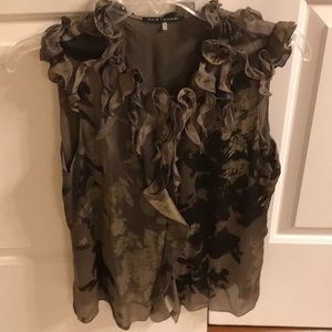 Elie Tahari Sleeveless blouse with ruffles